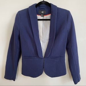 Fitted Women’s H&M Navy Blue Blazer Jacket Petite